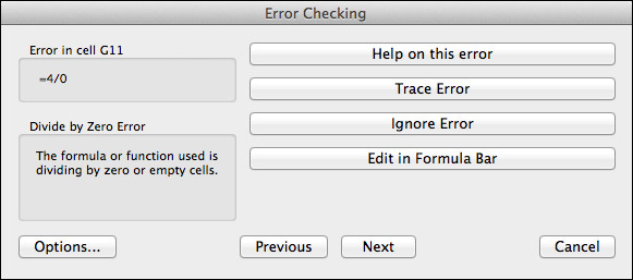 running function on excel for mac